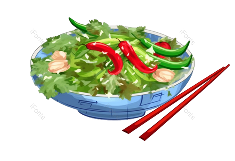 插画图片,蔬菜元素,盘子PNG,自然免抠素材